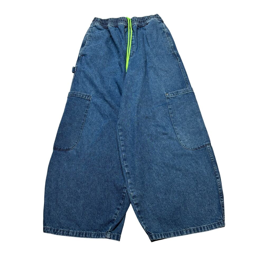 Meals Lite Ranch Denim Chef Pants Unisex Small Baggy Wide Leg